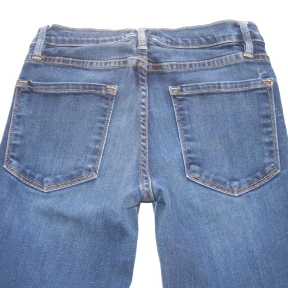 FRAME Jeans, 26, Le Skinny de Jeanne, Dame Dark Blue Wash, Low Rise, Zipper - Picture 4 of 12